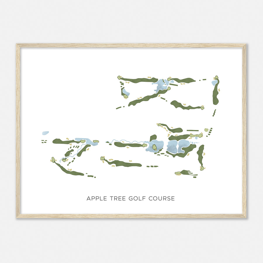 Print of Apple Tree Golf Course Modern Map