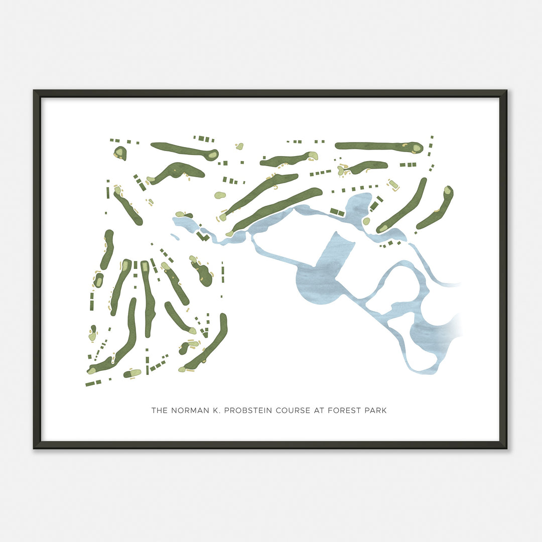 Print of The Norman K. Probstein Course At Forest Park Modern Map