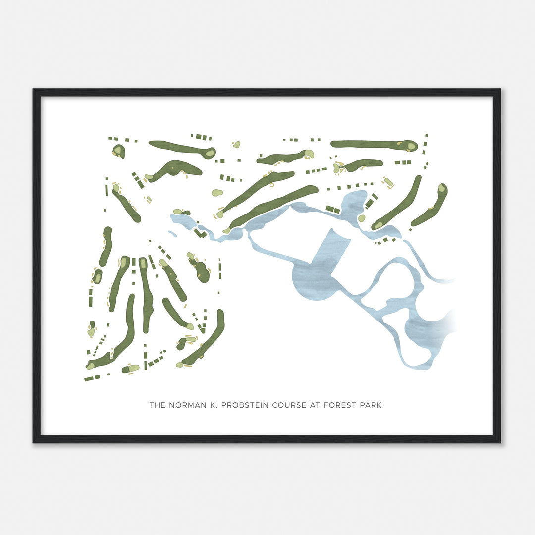 Print of The Norman K. Probstein Course At Forest Park Modern Map