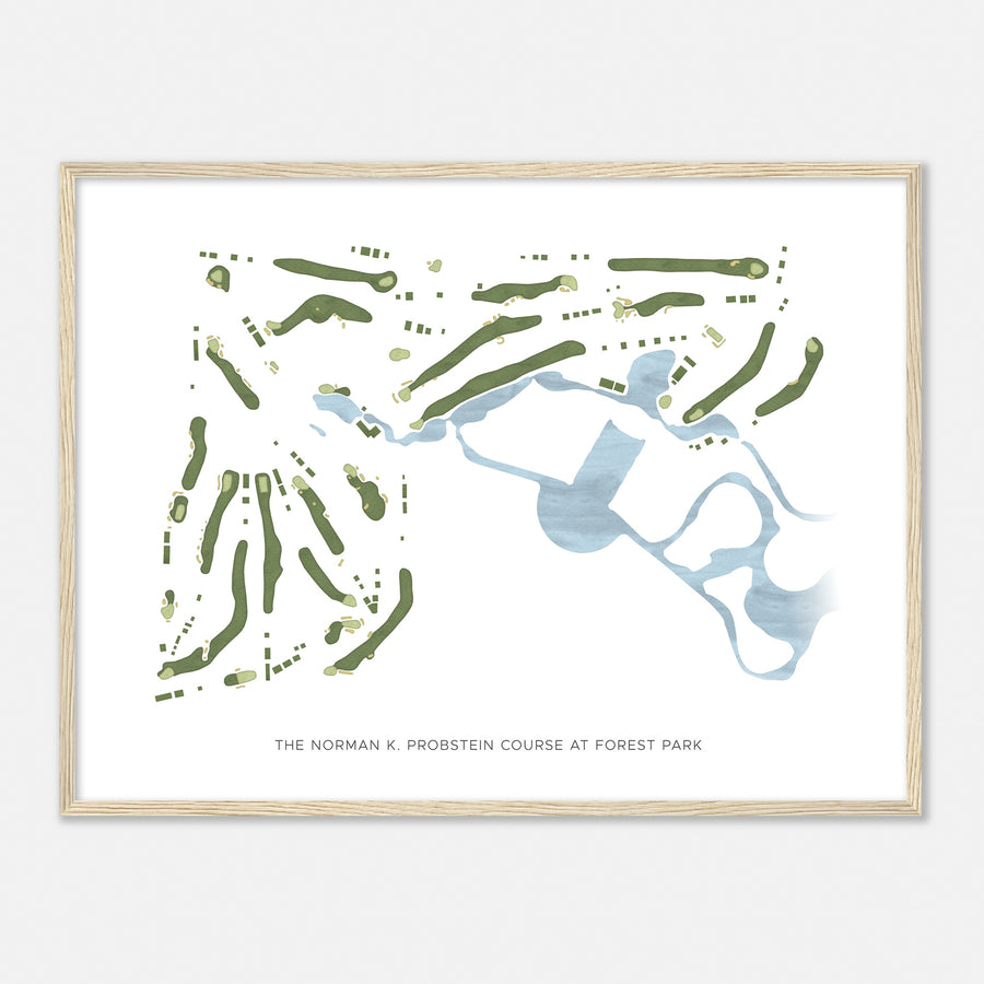 Print of The Norman K. Probstein Course At Forest Park Modern Map