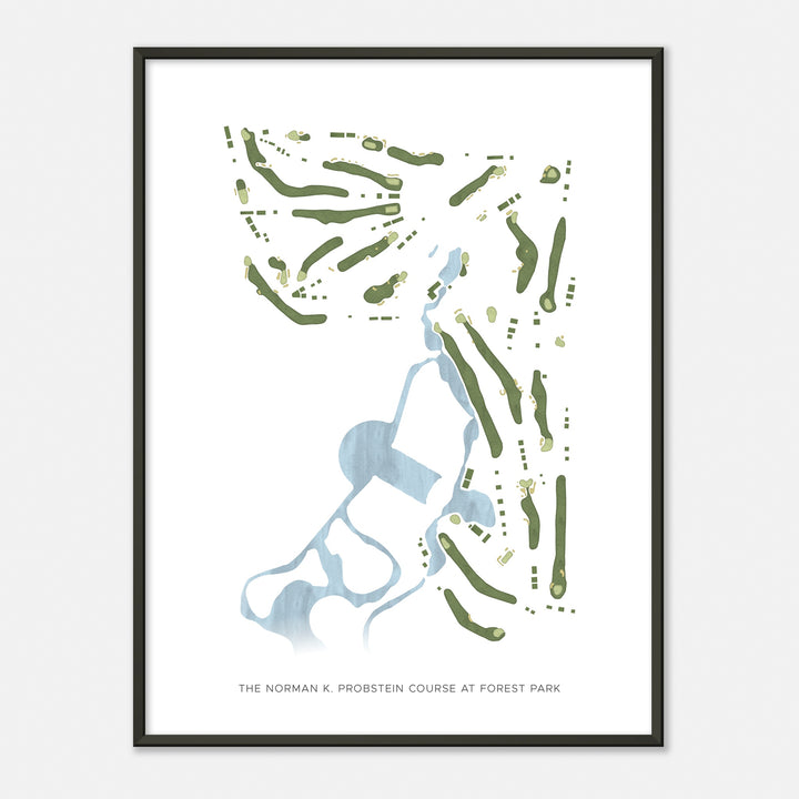 Print of The Norman K. Probstein Course At Forest Park Modern Map