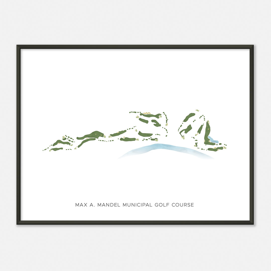 Print of Max A. Mandel Municipal Golf Course Modern Map