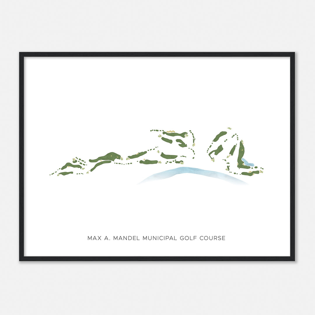Print of Max A. Mandel Municipal Golf Course Modern Map
