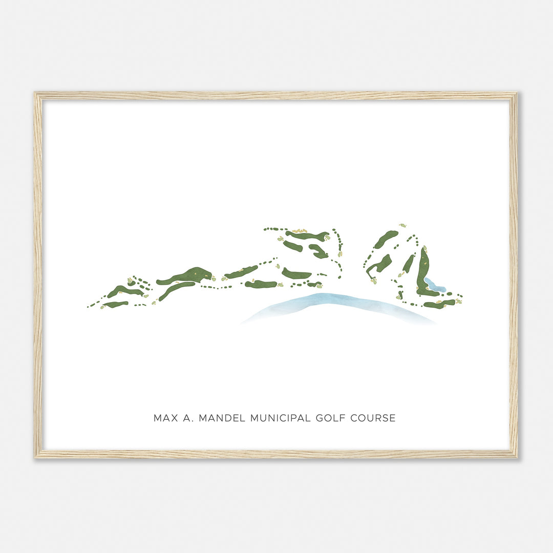 Print of Max A. Mandel Municipal Golf Course Modern Map