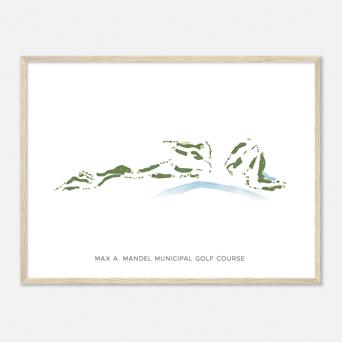 Print of Max A. Mandel Municipal Golf Course Modern Map
