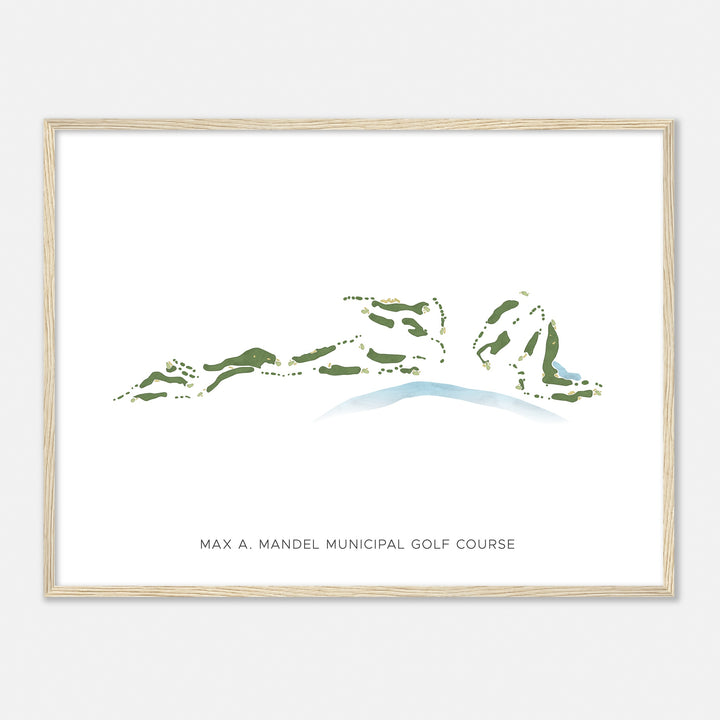 Print of Max A. Mandel Municipal Golf Course Modern Map