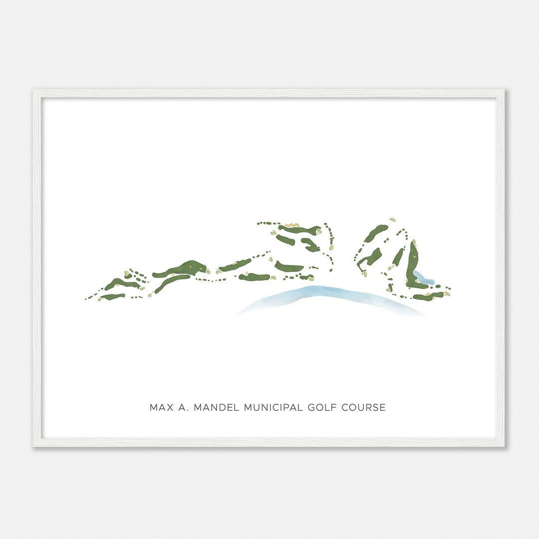 Print of Max A. Mandel Municipal Golf Course Modern Map