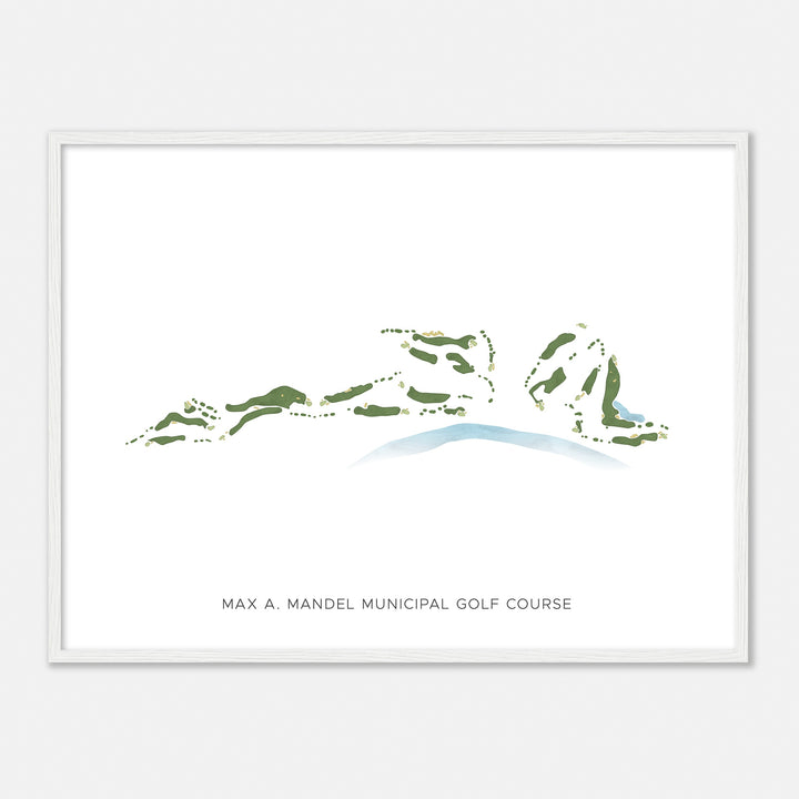 Print of Max A. Mandel Municipal Golf Course Modern Map