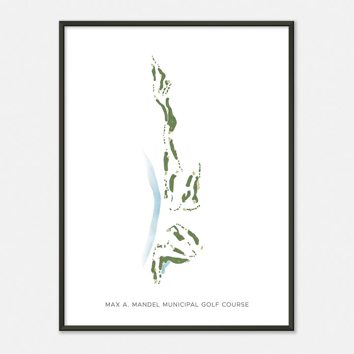 Print of Max A. Mandel Municipal Golf Course Modern Map