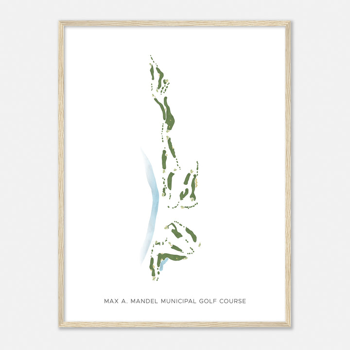 Print of Max A. Mandel Municipal Golf Course Modern Map