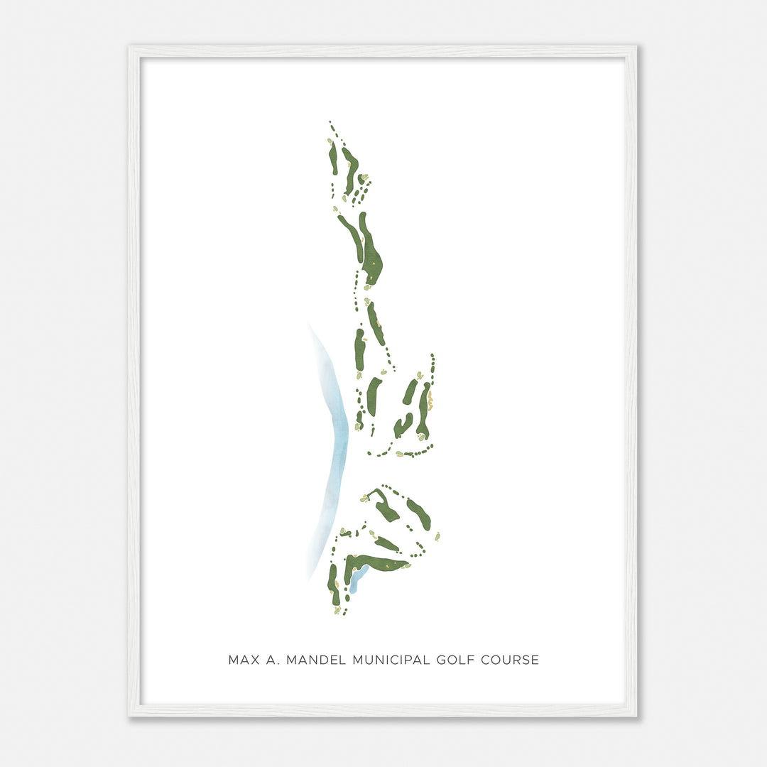 Print of Max A. Mandel Municipal Golf Course Modern Map