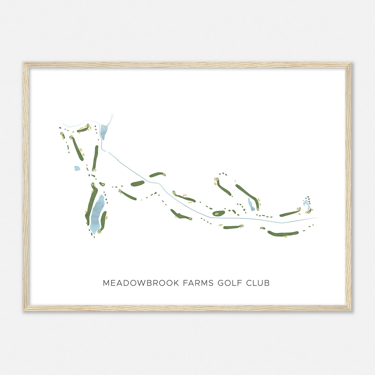 Print of Meadowbrook Farms Golf Club Modern Map