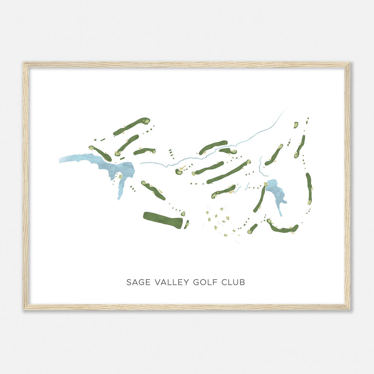 Print of Sage Valley Golf Club Modern Map
