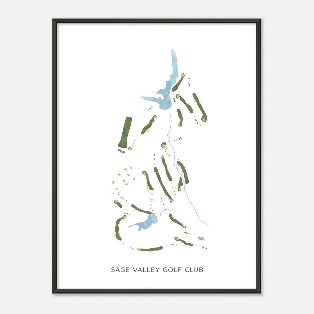 Print of Sage Valley Golf Club Modern Map