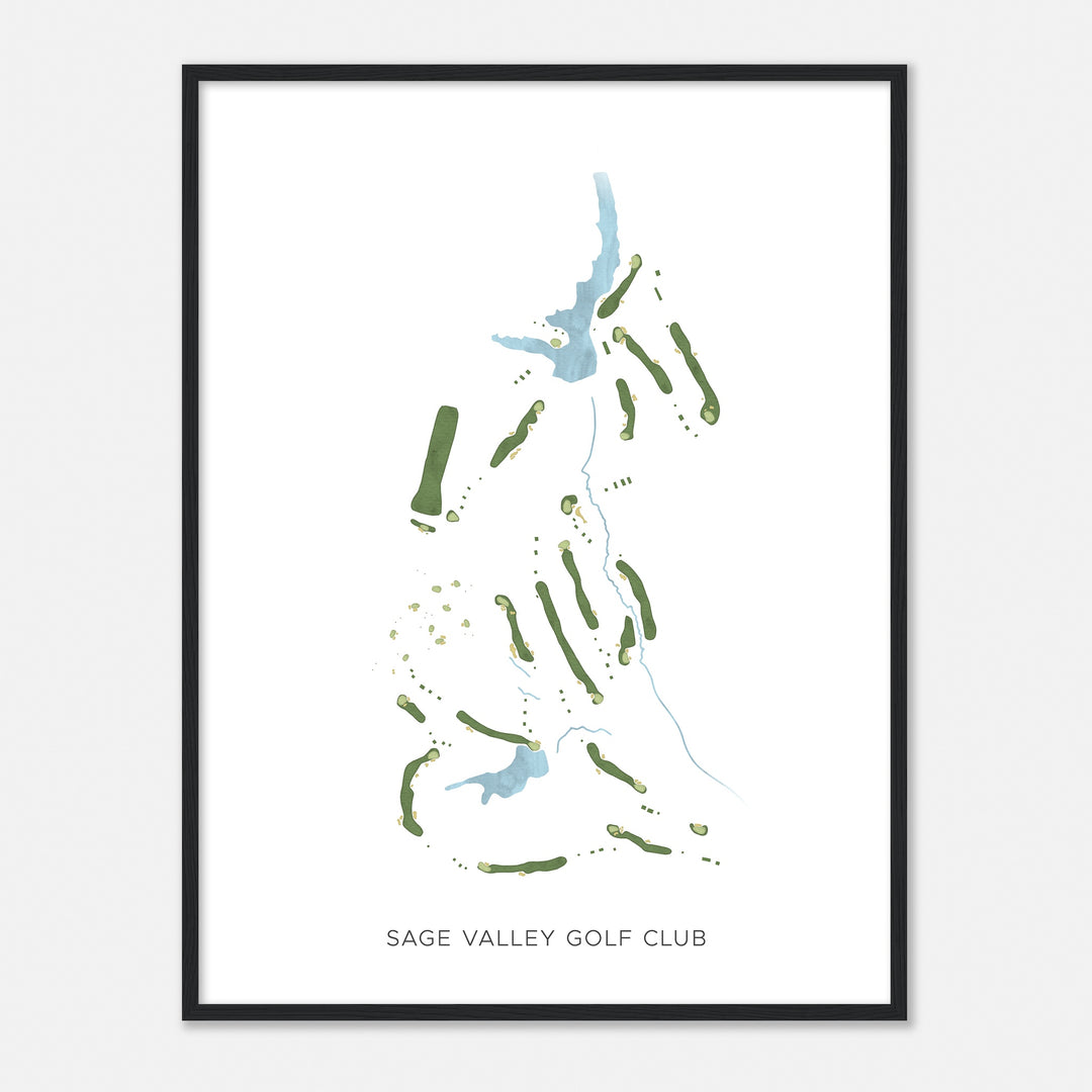 Print of Sage Valley Golf Club Modern Map