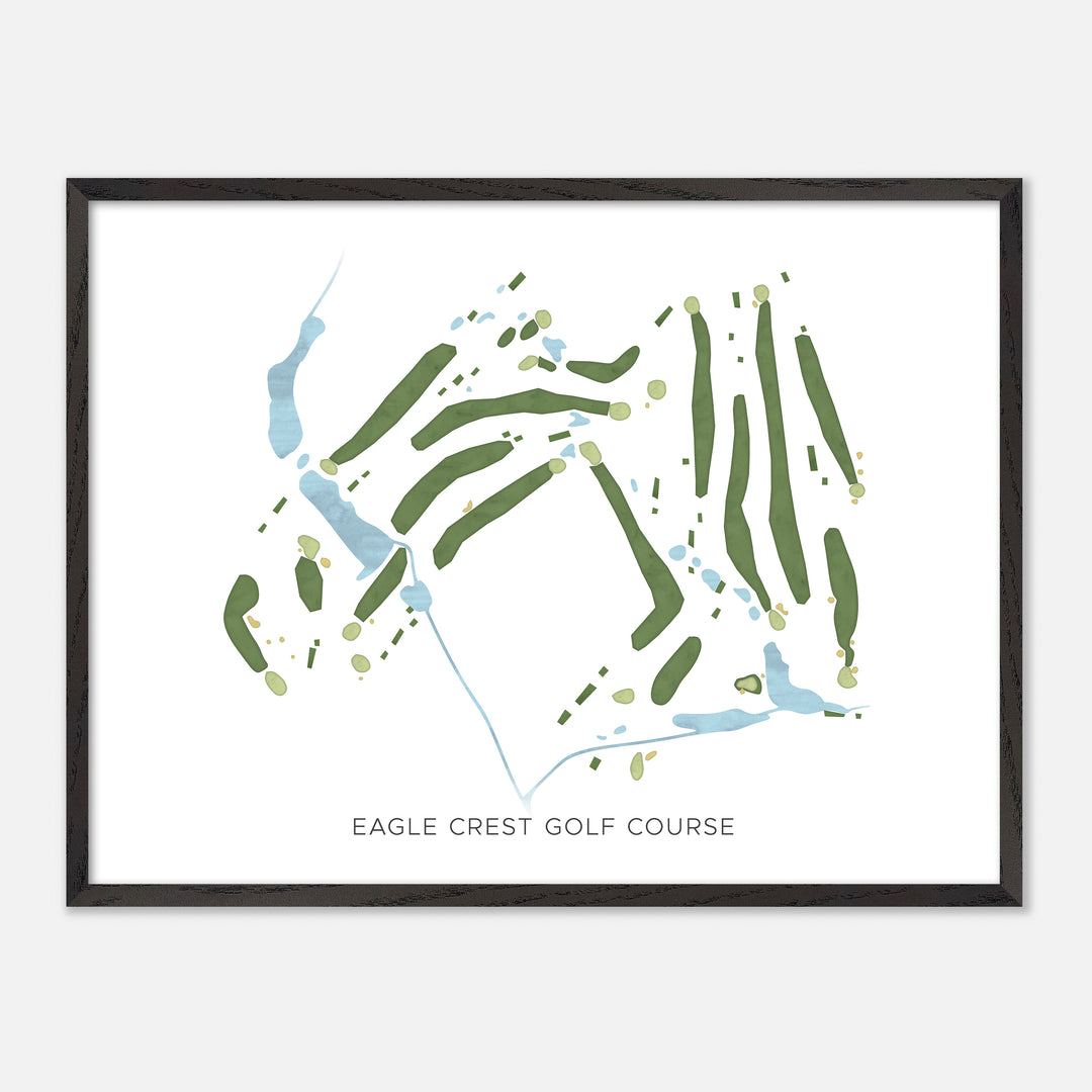 Print of Eagle Crest Golf Course Modern Map