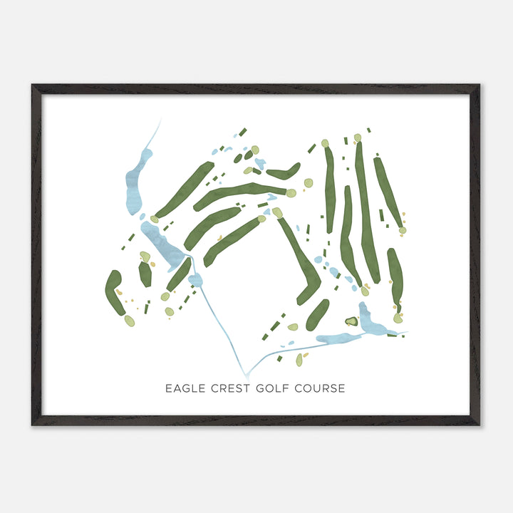 Print of Eagle Crest Golf Course Modern Map