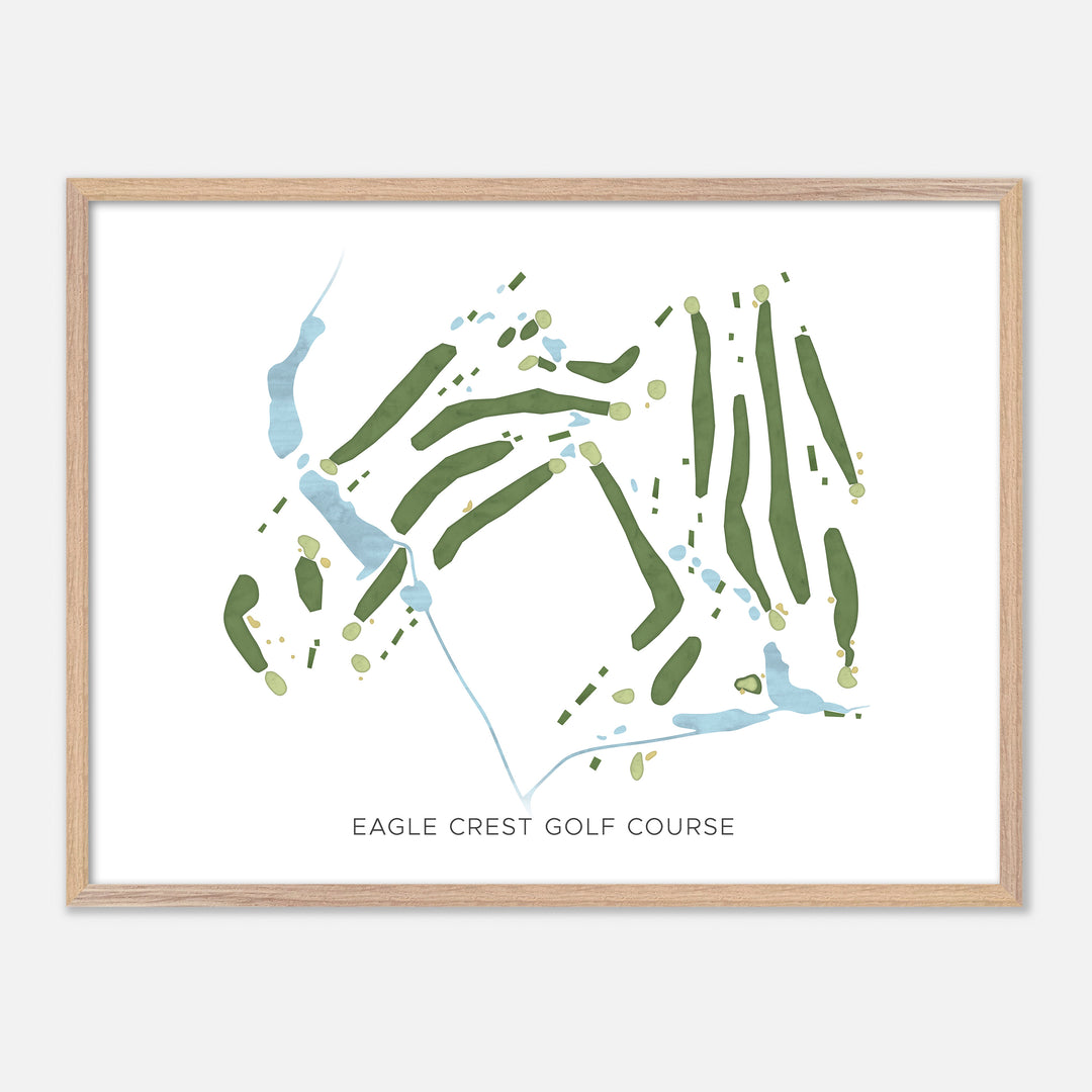 Print of Eagle Crest Golf Course Modern Map