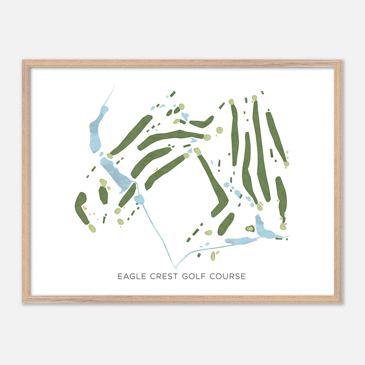 Print of Eagle Crest Golf Course Modern Map