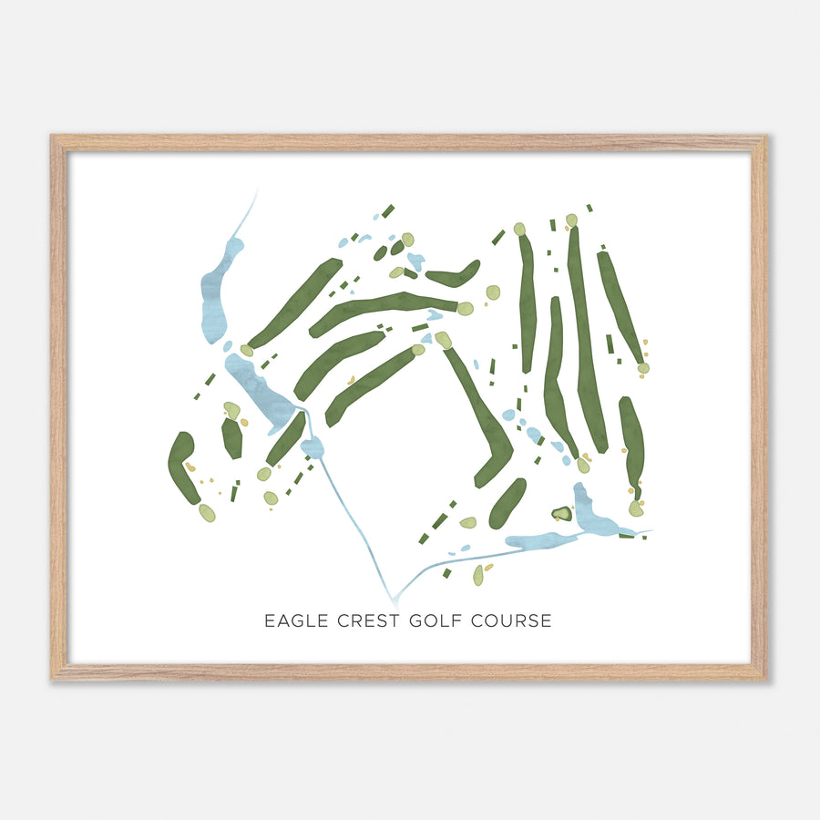 Print of Eagle Crest Golf Course Modern Map