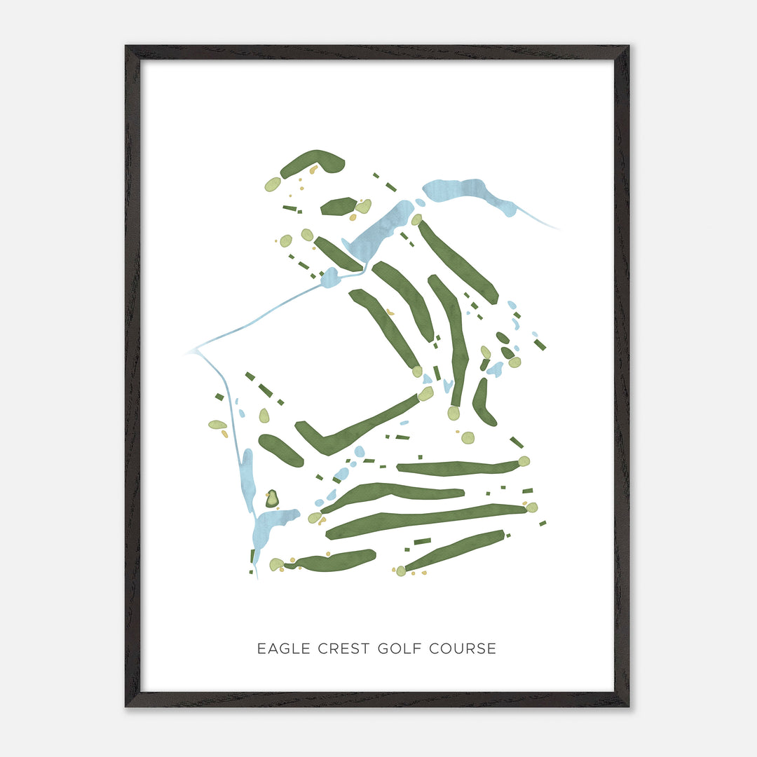 Print of Eagle Crest Golf Course Modern Map