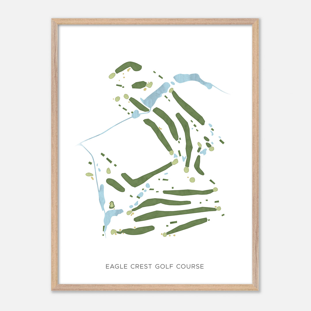 Print of Eagle Crest Golf Course Modern Map