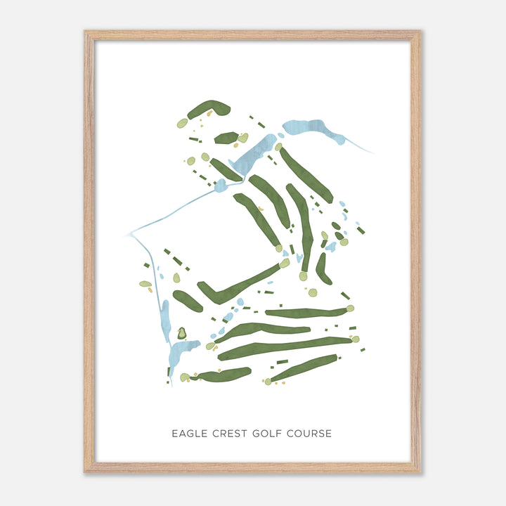 Print of Eagle Crest Golf Course Modern Map