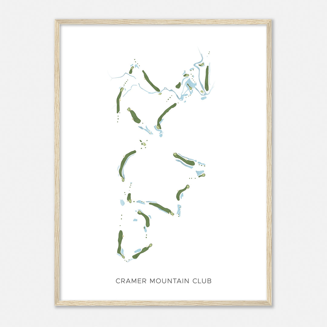 Print of Cramer Mountain Club Modern Map
