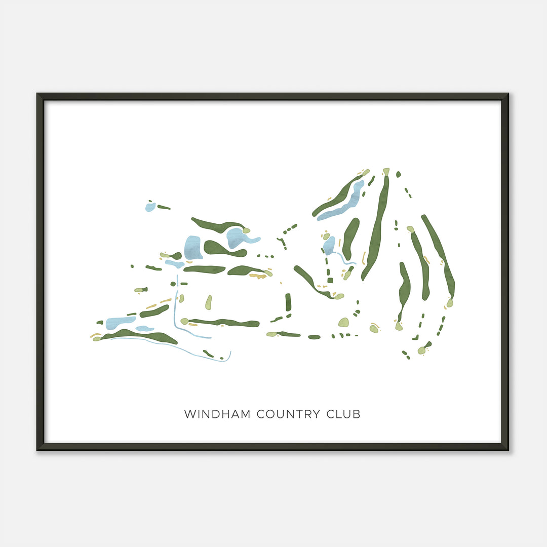 Print of Windham Country Club Modern Map