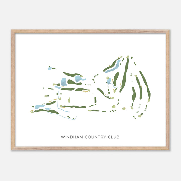 Print of Windham Country Club Modern Map