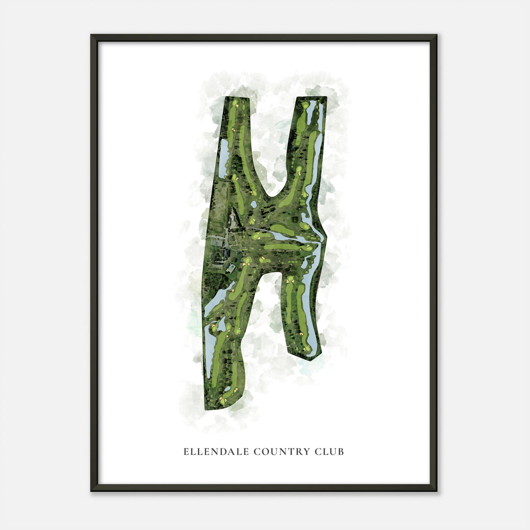 Print of Ellendale Country Club Classic Map