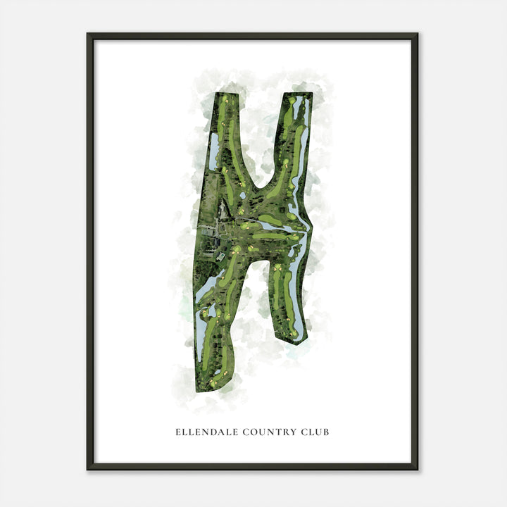 Print of Ellendale Country Club Classic Map