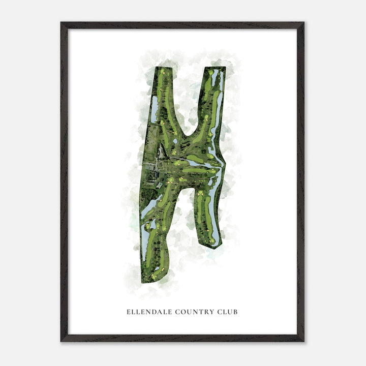 Print of Ellendale Country Club Classic Map