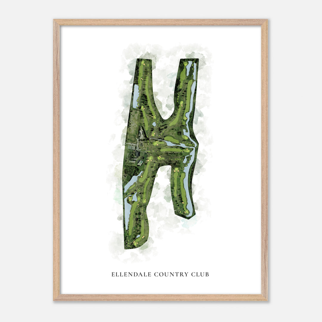 Print of Ellendale Country Club Classic Map
