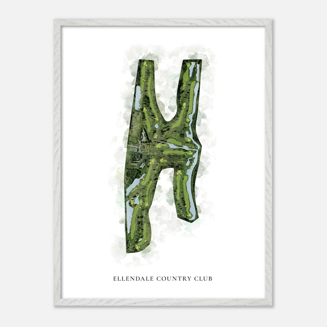 Print of Ellendale Country Club Classic Map