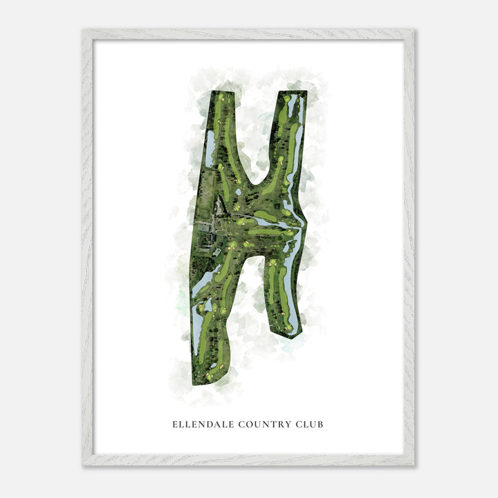 Print of Ellendale Country Club Classic Map