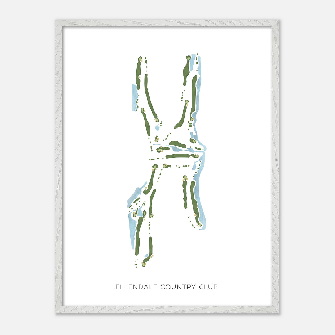 Print of Ellendale Country Club Modern Map