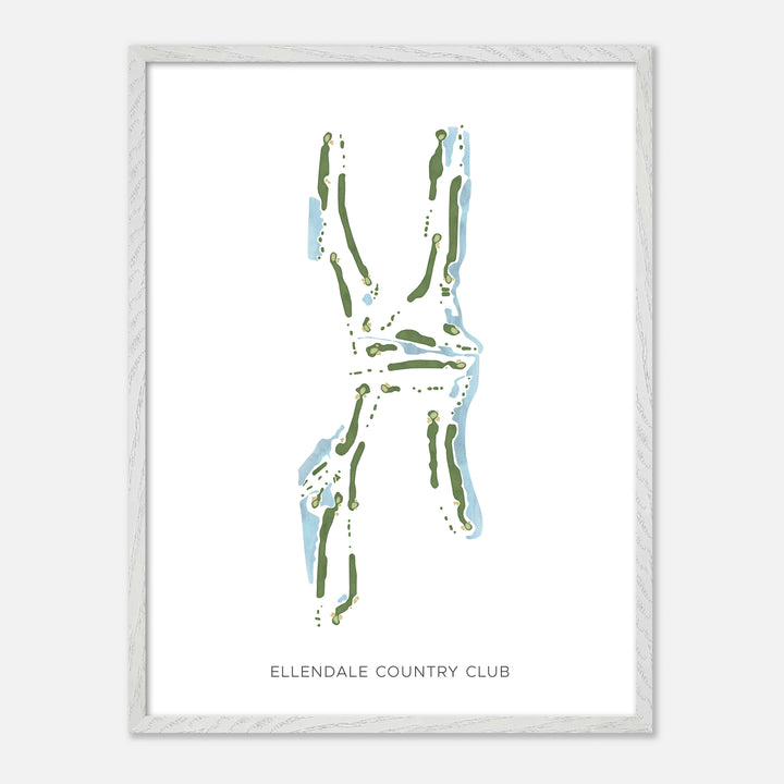 Print of Ellendale Country Club Modern Map