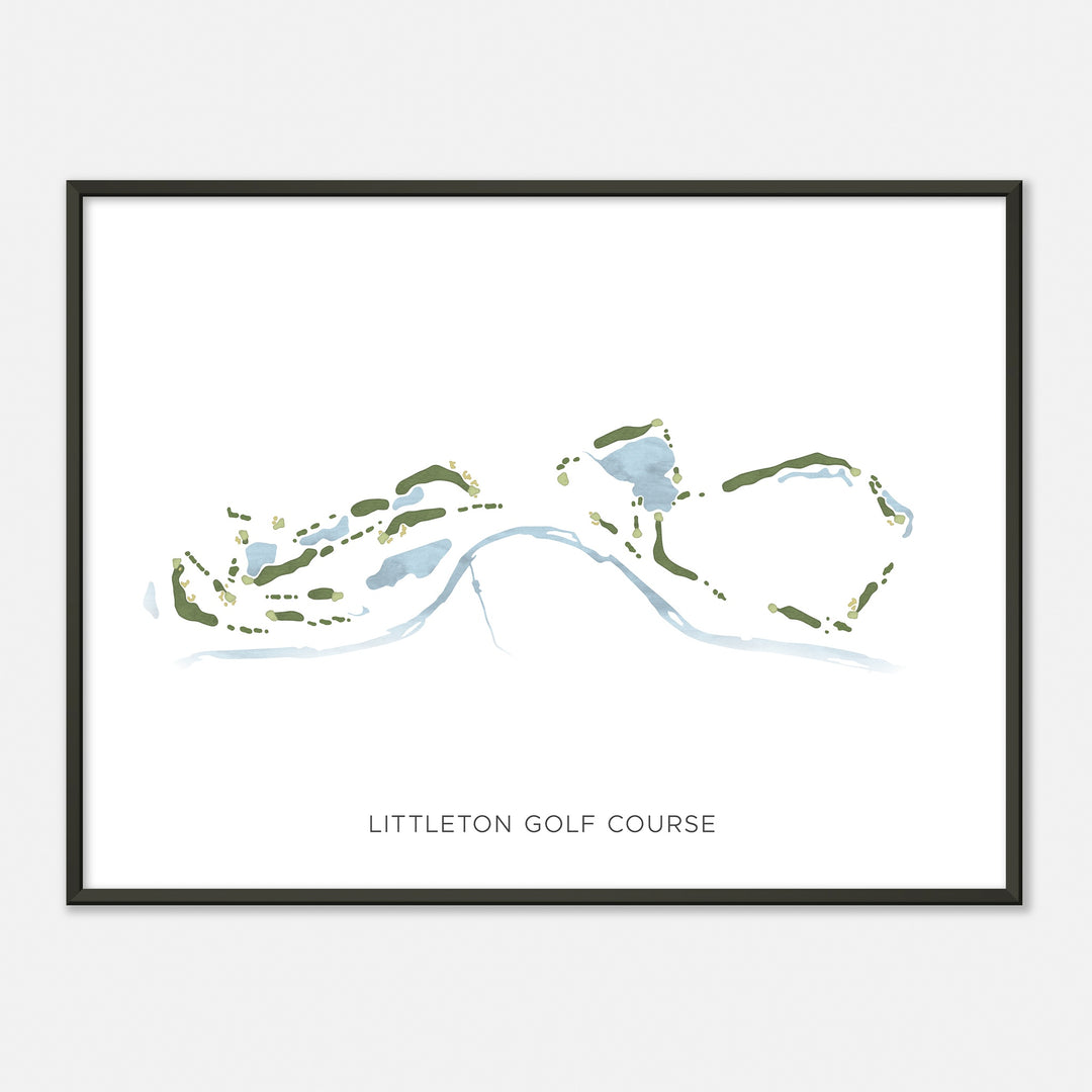Print of Littleton Golf Course Modern Map