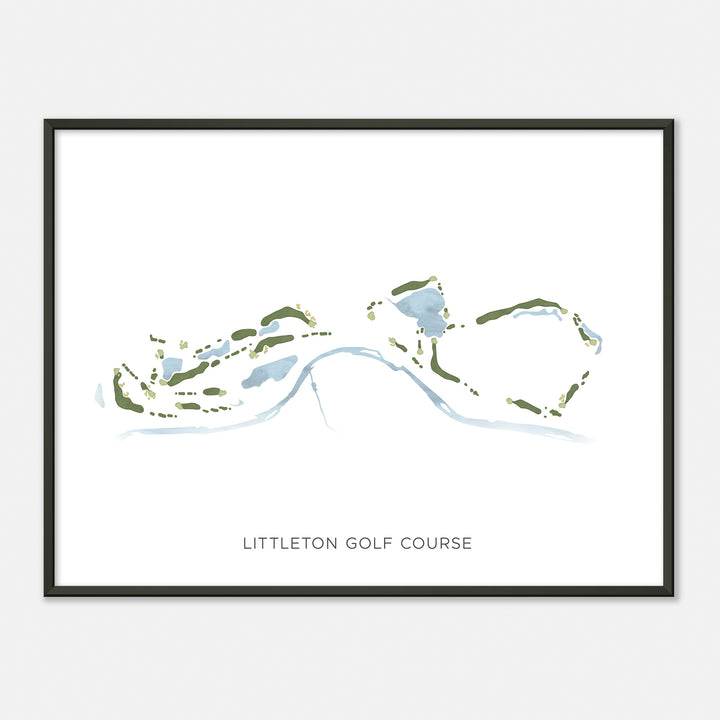 Print of Littleton Golf Course Modern Map