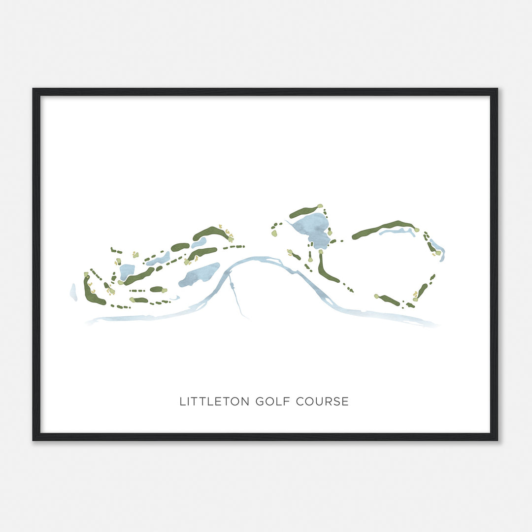 Print of Littleton Golf Course Modern Map