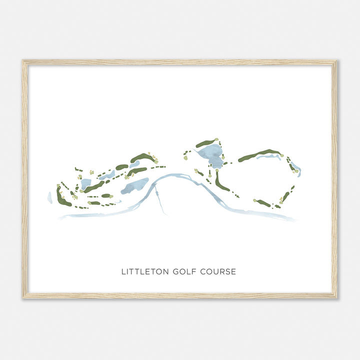 Print of Littleton Golf Course Modern Map