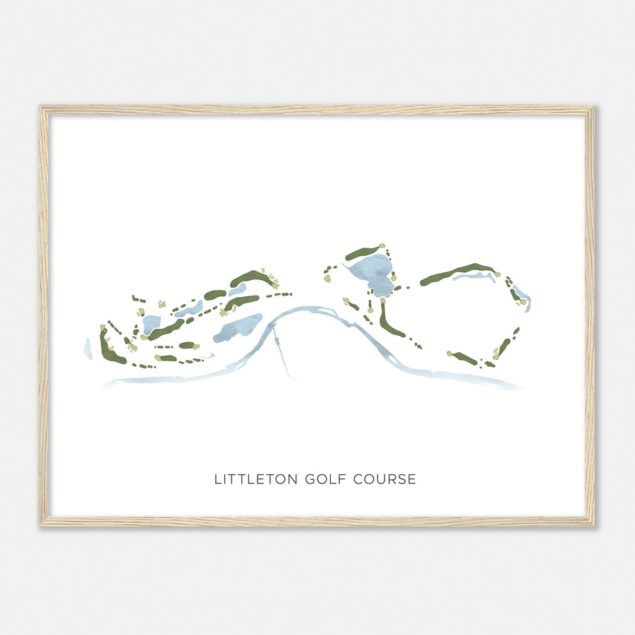 Print of Littleton Golf Course Modern Map