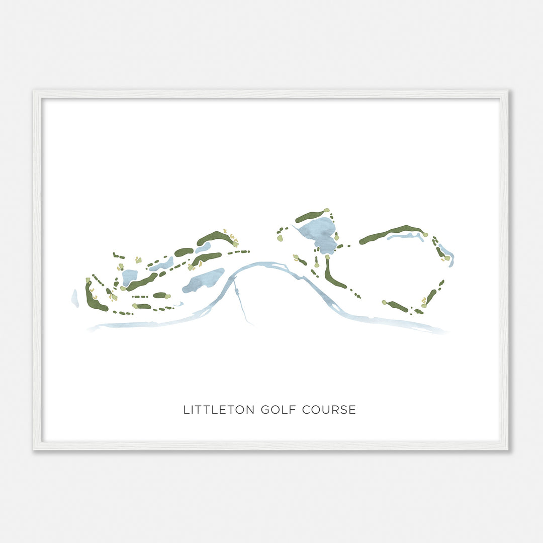 Print of Littleton Golf Course Modern Map