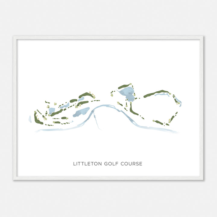 Print of Littleton Golf Course Modern Map