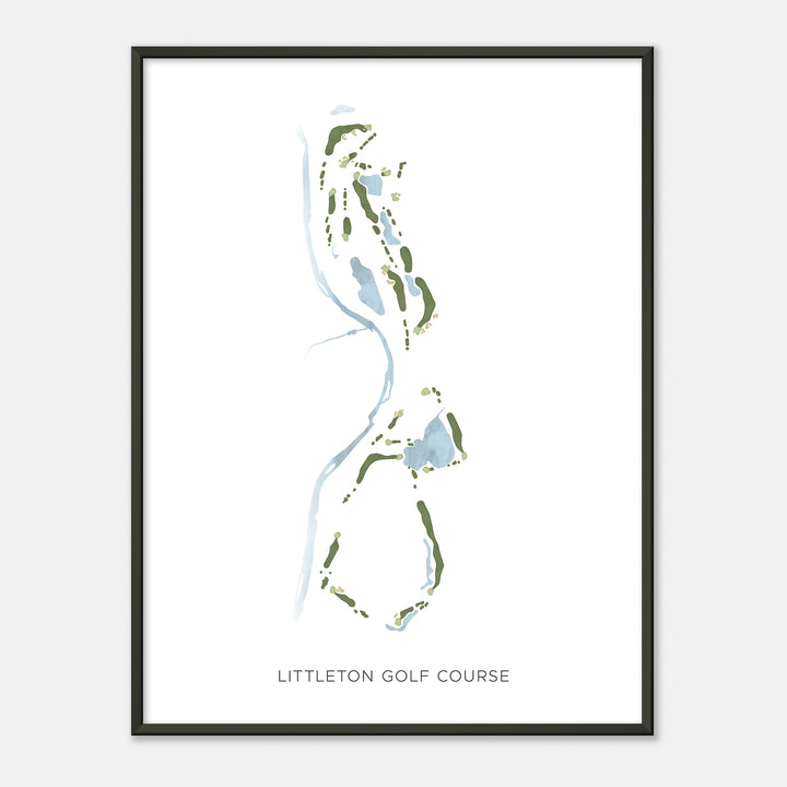 Print of Littleton Golf Course Modern Map