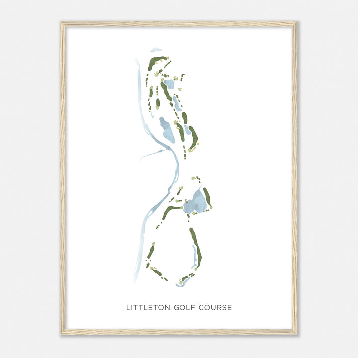 Print of Littleton Golf Course Modern Map