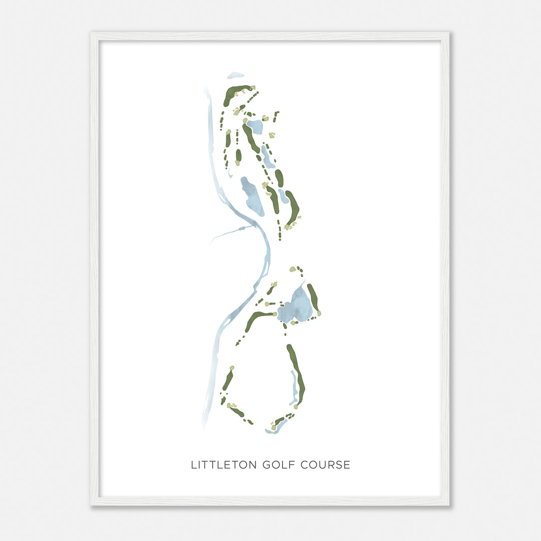 Print of Littleton Golf Course Modern Map