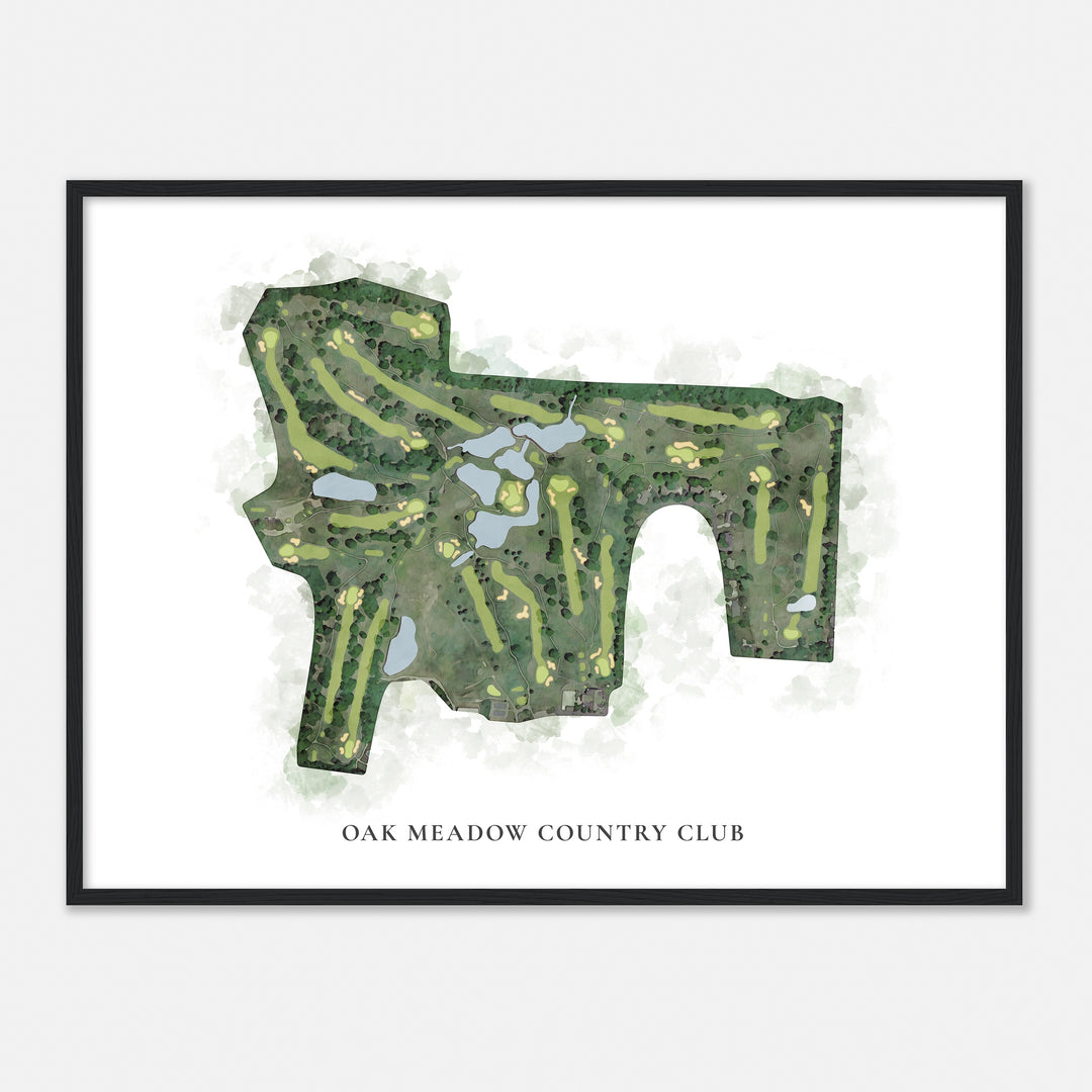 Print of Oak Meadow Country Club Classic Map