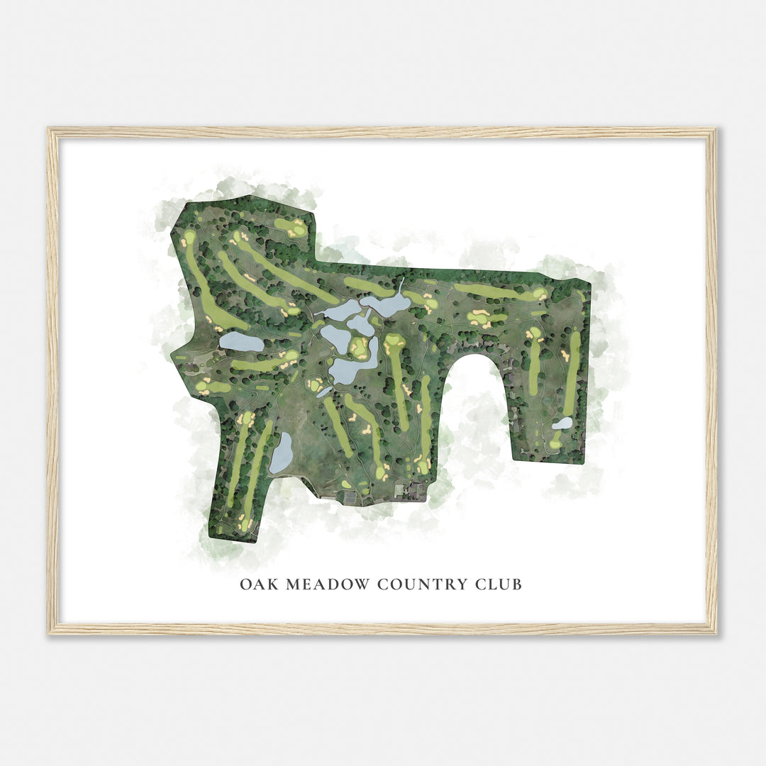 Print of Oak Meadow Country Club Classic Map